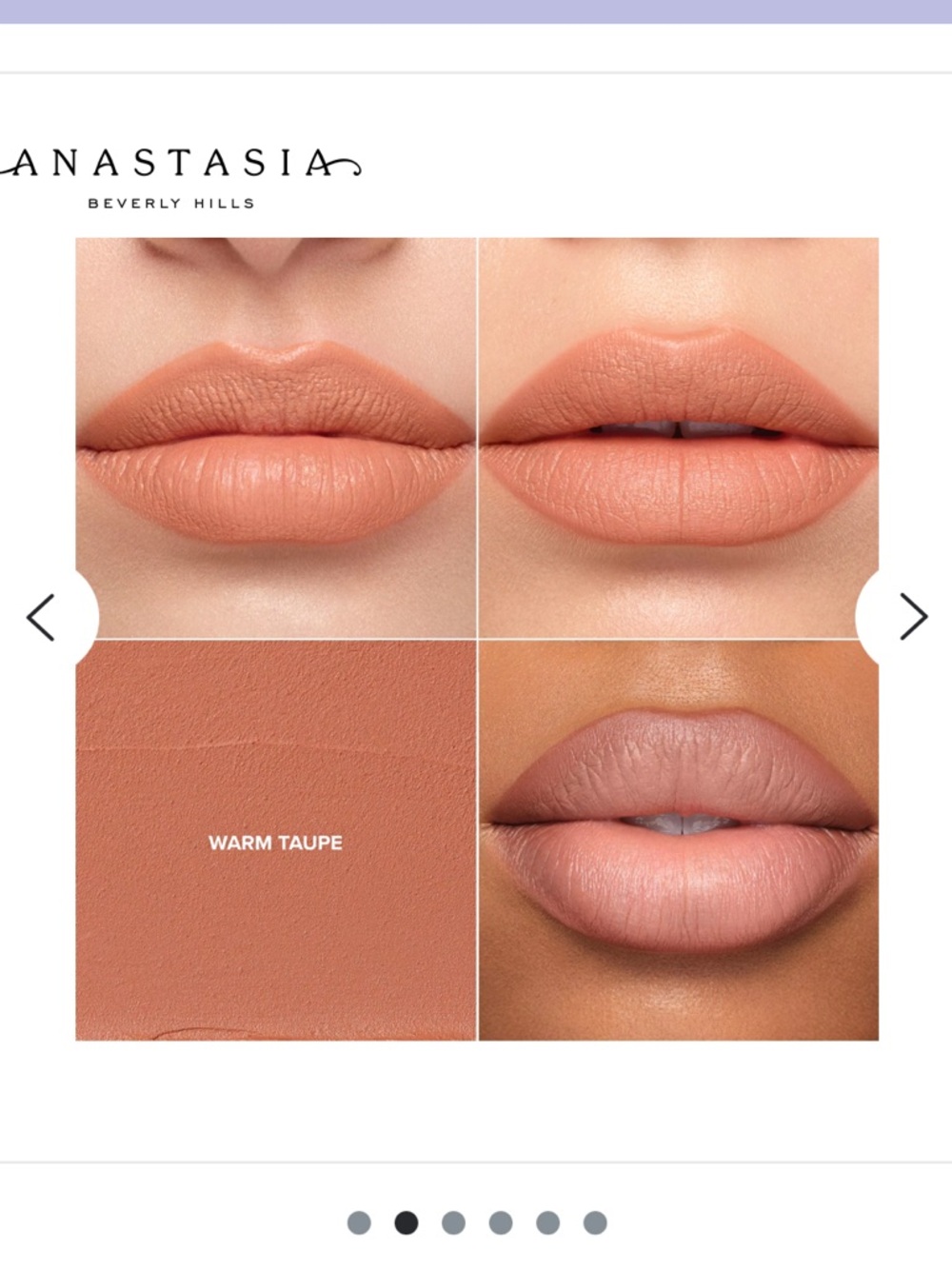 Anastasia Beverly Hills Soft Matte Lipstick — Warm Taupe